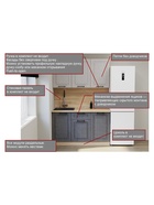 Кухонный гарнитур прямой «Аликанте 12», 1500 мм, цвет чесура светлая/чесура тёмная  (артикул 11010343)  большой выбор товаров оптом и в розницу по низким ценам с доставкой