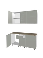 Кухонный гарнитур прямой «Аликанте 13», 1600 мм, цвет шарли розовый/шарли белый  (артикул 11010344)  большой выбор товаров оптом и в розницу по низким ценам с доставкой