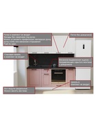 Кухонный гарнитур прямой «Аликанте 17», 2000 мм, цвет шарли розовый/шарли белый  (артикул 11010348)  большой выбор товаров оптом и в розницу по низким ценам с доставкой