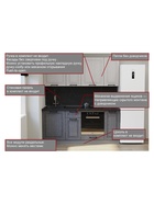 Кухонный гарнитур прямой «Аликанте 18», 2000 мм, цвет чесура светлая/чесура тёмная  (артикул 11010349)  большой выбор товаров оптом и в розницу по низким ценам с доставкой
