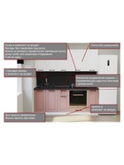 Кухонный гарнитур прямой «Аликанте 19», 2200 мм, цвет шарли розовый/шарли белый  (артикул 11010351)  большой выбор товаров оптом и в розницу по низким ценам с доставкой