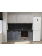 Кухонный гарнитур прямой «Аликанте 20», 2200 мм, цвет чесура светлая/чесура тёмная  (артикул 11010352)  большой выбор товаров оптом и в розницу по низким ценам с доставкой