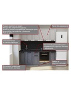 Кухонный гарнитур прямой «Аликанте 20», 2200 мм, цвет чесура светлая/чесура тёмная  (артикул 11010352)  большой выбор товаров оптом и в розницу по низким ценам с доставкой