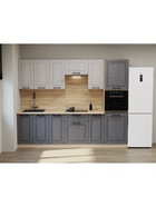 Кухонный гарнитур прямой «Аликанте 22», 2800 мм, цвет чесура тёмная/чесура светлая  (артикул 11010354)  большой выбор товаров оптом и в розницу по низким ценам с доставкой