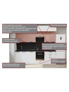 Кухонный гарнитур прямой «Аликанте 23», 2800 мм, цвет шарли розовый/шарли белый - Фото 4