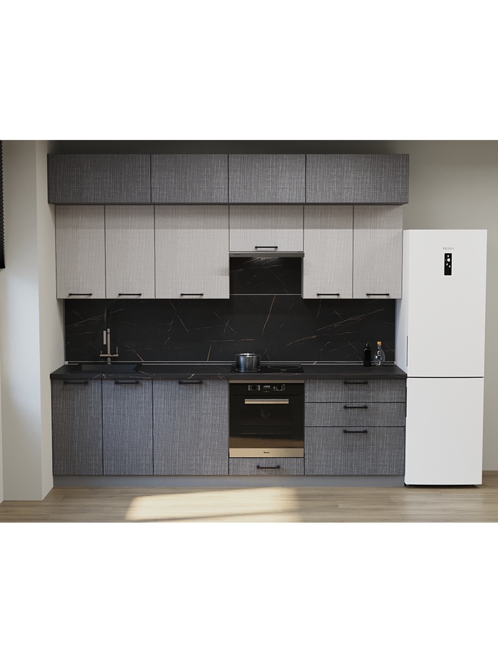 Кухонный гарнитур прямой «Аликанте 24», 2800 мм, цвет чесура тёмная/чесура светлая - Фото 1