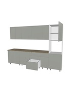 Кухонный гарнитур прямой «Аликанте 25», 3000 мм, цвет шарли белый/шарли белый  (артикул 11010357)  большой выбор товаров оптом и в розницу по низким ценам с доставкой