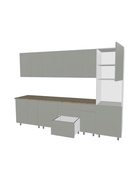 Кухонный гарнитур прямой «Аликанте 26», 3000 мм, цвет чесура светлая/чесура тёмная  (артикул 11010358)  большой выбор товаров оптом и в розницу по низким ценам с доставкой