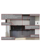 Кухонный гарнитур прямой «Аликанте 28», 3000 мм, цвет чесура светлая/чесура тёмная  (артикул 11010361)  большой выбор товаров оптом и в розницу по низким ценам с доставкой