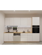 Кухонный гарнитур прямой «Тальк 6», 3000 мм, цвет тальк  (артикул 11010362)  большой выбор товаров оптом и в розницу по низким ценам с доставкой