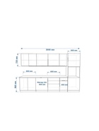 Кухонный гарнитур прямой «Тальк 6», 3000 мм, цвет тальк  (артикул 11010362)  большой выбор товаров оптом и в розницу по низким ценам с доставкой