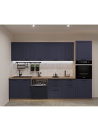 Кухонный гарнитур прямой «Кристалл 8», 3000 мм, цвет океания/дуб сонома - Фото 1