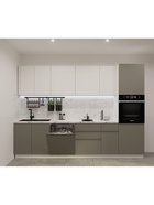 Кухонный гарнитур прямой «Лайн 16», 3000 мм, цвет тальки/обсидиан - Фото 1