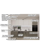 Кухонный гарнитур прямой «Лайн 16», 3000 мм, цвет тальки/обсидиан - Фото 3