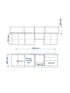Кухонный гарнитур прямой трёхуровневый в потолок «Лайн 44», 2800 мм, цвет обсидиан/дуб сонома - Фото 2