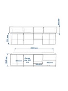 Кухонный гарнитур прямой трёхуровневый в потолок «Лайн 46», 2800 мм, цвет стамбул/тальк - Фото 2