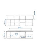 Кухонный гарнитур прямой трёхуровневый в потолок «Лайн 48», 2800 мм, цвет стамбул/дуб сонома - Фото 2