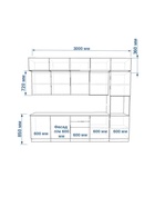 Кухонный гарнитур прямой трёхуровневый в потолок «Лайн 51», 3000, цвет пикрит/обсидиан - Фото 2