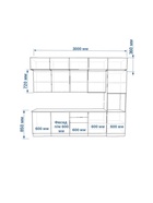 Кухонный гарнитур прямой трёхуровневый в потолок «Лайн 52», 3000 мм, цвет стамбул/тальк - Фото 2