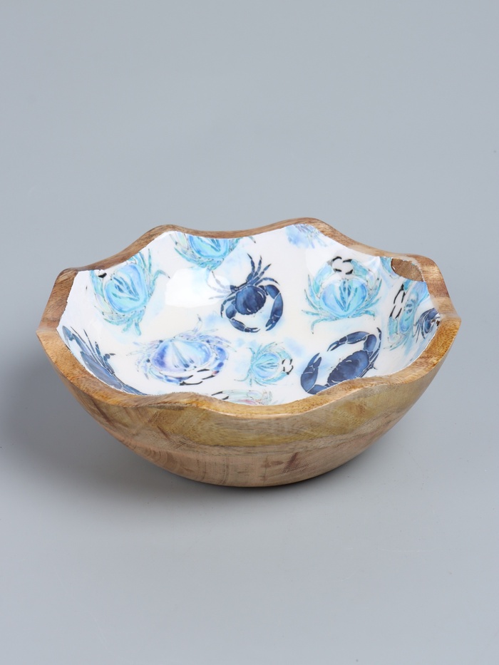 УЦЕНКА Салатник «Крабы» дерево манго 20×20×8 см - Фото 1