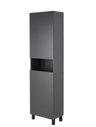 Шкаф – пенал для ванной комнаты «Пронто», с нишей, 500×300×1850 мм, цвет графит 10976714