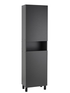 Шкаф – пенал для ванной комнаты «Пронто», с нишей, 500×300×1850 мм, цвет графит 10976714