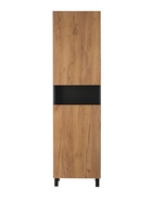 Шкаф – пенал для ванной комнаты «Пронто», с нишей, 500×300×1850 мм, цвет графит/дуб золотой 10976715