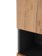 Шкаф – пенал для ванной комнаты «Пронто», с нишей, 500×300×1850 мм, цвет графит/дуб золотой 10976715