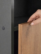 Шкаф – пенал для ванной комнаты «Пронто», с нишей, 500×300×1850 мм, цвет графит/дуб золотой 10976715