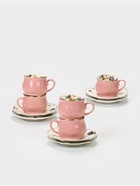 УЦЕНКА Сервиз кофейный 12 пред «Сирена» 6 чашка 8×6.5×5 см, 100 мл, 6 блюдец 12 см, цвет розовый 4 - Фото 1