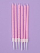 УЦЕНКА Свечи для торта «Розовая вечеринка», 6 шт., блестящие розовые - Фото 2