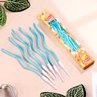 УЦЕНКА Свечи для торта витые «Серпантин» 6 шт., коктейльные, небесно-голубые - Фото 2