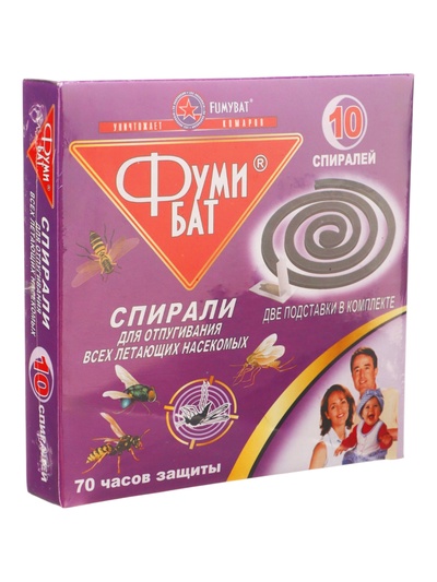 Спирали от комаров «ФУМИБАТ», угольные, 10 шт.