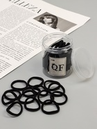 УЦЕНКА Резинка для волос "Махрушка лайт" (набор 50 шт) 4 см, чёрный - Фото 1