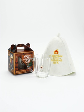 Подарочный набор «Директор бани», непробиваемая кружка для пива 500 мл, шапка банная  (артикул 10955491)  большой выбор товаров оптом и в розницу по низким ценам с доставкой