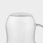 УЦЕНКА Кружка для заваривания «Софи», 350 мл, 12×8.5×12.7 см, с ситом, стекло, прозрачная - Фото 6