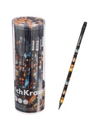 Карандаш чернографитный ErichKrause Mine Block трехгранный, с ластиком HB, в тубусе, МИКС - Фото 2