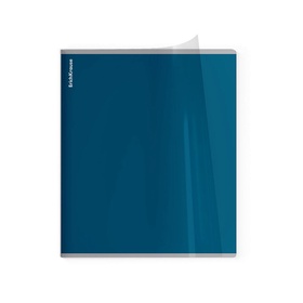 Тетрадь 48 листов в клетку ErichKrause CoverPrо fizzy, Stormy, с пластиковой обложкой, на скобе, бирюзовая  (артикул 10998592)  большой выбор товаров оптом и в розницу по низким ценам с доставкой