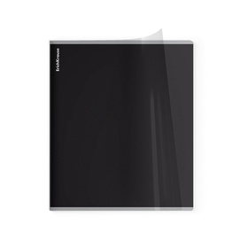 Тетрадь 48 листов в клетку ErichKrause CoverPrо fizzy, Stormy, с пластиковой обложкой, на скобе, антрацит  (артикул 10998593)  большой выбор товаров оптом и в розницу по низким ценам с доставкой