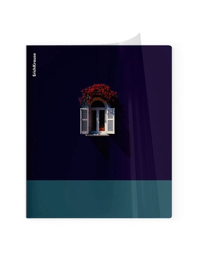 Тетрадь 48 листов в клетку ErichKrause CoverPrо fizzy, Floral Window, с пластиковой обложкой, на скобе  (артикул 10998595)  большой выбор товаров оптом и в розницу по низким ценам с доставкой