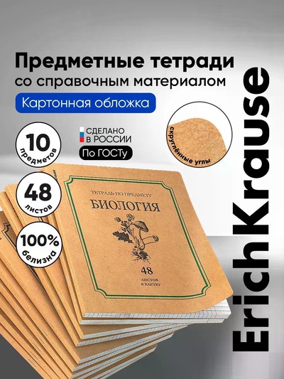 Набор предметных тетрадей ErichKrause Bookinist, 48 листов, 10 предметов