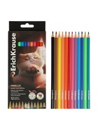 Карандаши 12 цветов, ErichKrause Prima Cat, пластиковые, шестигранные - Фото 6
