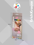 Карандаши 12 цветов, ErichKrause Frenchie, пластиковые, шестигранные - Фото 3