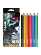 Карандаши 12 цветов, ErichKrause Techno Dino, пластиковые, шестигранные - Фото 6