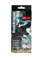 Карандаши 12 цветов, ErichKrause Techno Dino, пластиковые, шестигранные - Фото 7
