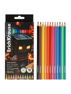 Карандаши 12 цветов, ErichKrause Mine Block, пластиковые, шестигранные - Фото 6