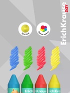 Восковые мелки 4 цв ErichKrause Baby Jumbo Bee Wax, коробка, европодвес - Фото 4