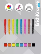 Восковые мелки 8 цв, ErichKrause Kids Space Animals, европодвес - Фото 2