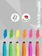 Гелевые мелки 6 цветов ErichKrause Jolly Friends Neon  (артикул 10998613)  большой выбор товаров оптом и в розницу по низким ценам с доставкой