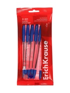 Набор ручек шариковых ErichKrause R=301 Stick Grip, 8 штук, узел 1 мм, синие чернила - Фото 10